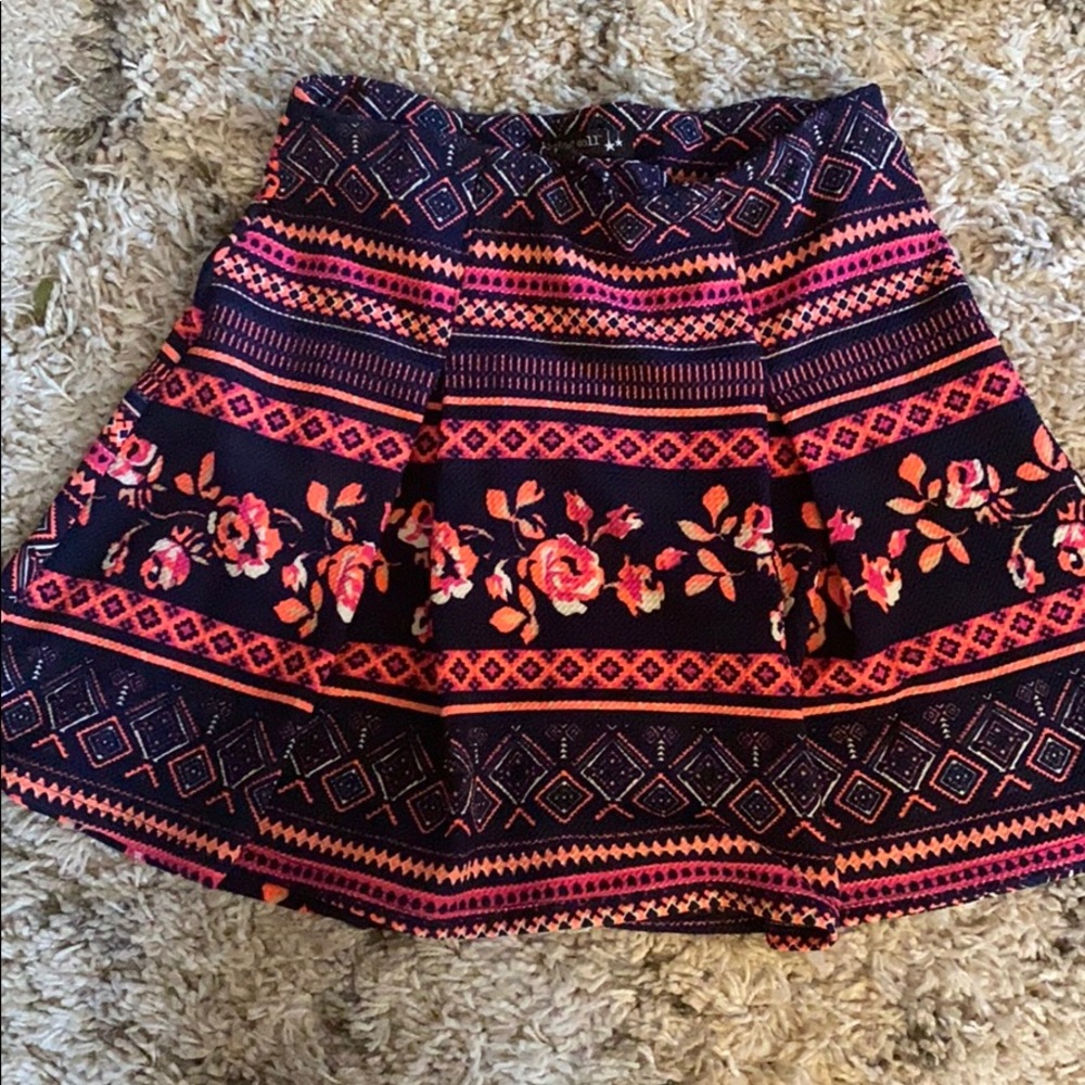 Bright pink and navy skirt